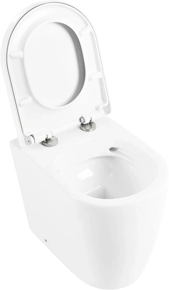 Унитаз приставной напольный BelBagno Marino BB105CBR безободковый, крышка BB105SC с микролифтом