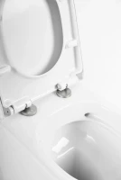 Унитаз приставной напольный BelBagno Marino BB105CBR безободковый, крышка BB105SC с микролифтом