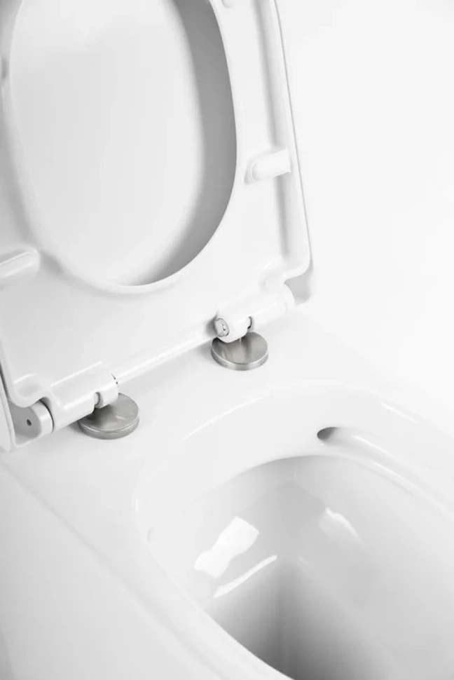 Унитаз приставной напольный BelBagno Marino BB105CBR безободковый, крышка BB105SC с микролифтом