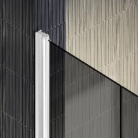 Душевая дверь в нишу Maybahglass MGD-430-1 120 см, профиль матовый белый, стекло графит