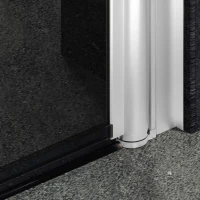 Душевая дверь в нишу Maybahglass MGD-430-1 120 см, профиль матовый белый, стекло графит