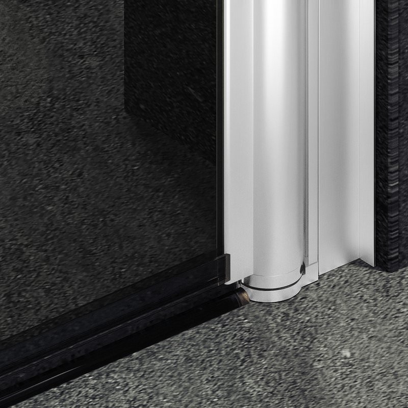 Душевая дверь в нишу Maybahglass MGD-430-1 120 см, профиль матовый белый, стекло графит