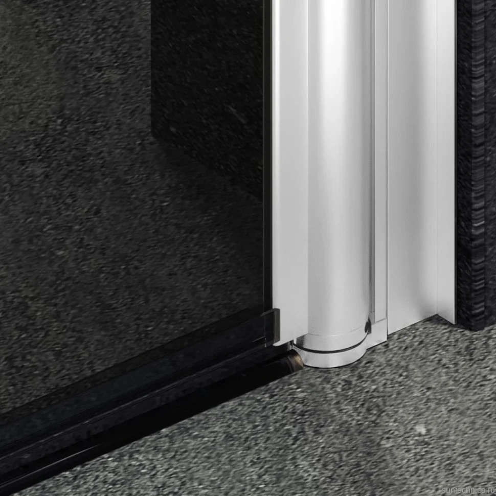 Душевая дверь в нишу Maybahglass MGD-430-1 120 см, профиль матовый белый, стекло графит