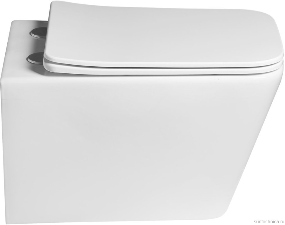 Унитаз подвесной SantiLine SL-5007 безободковый, с микролифтом