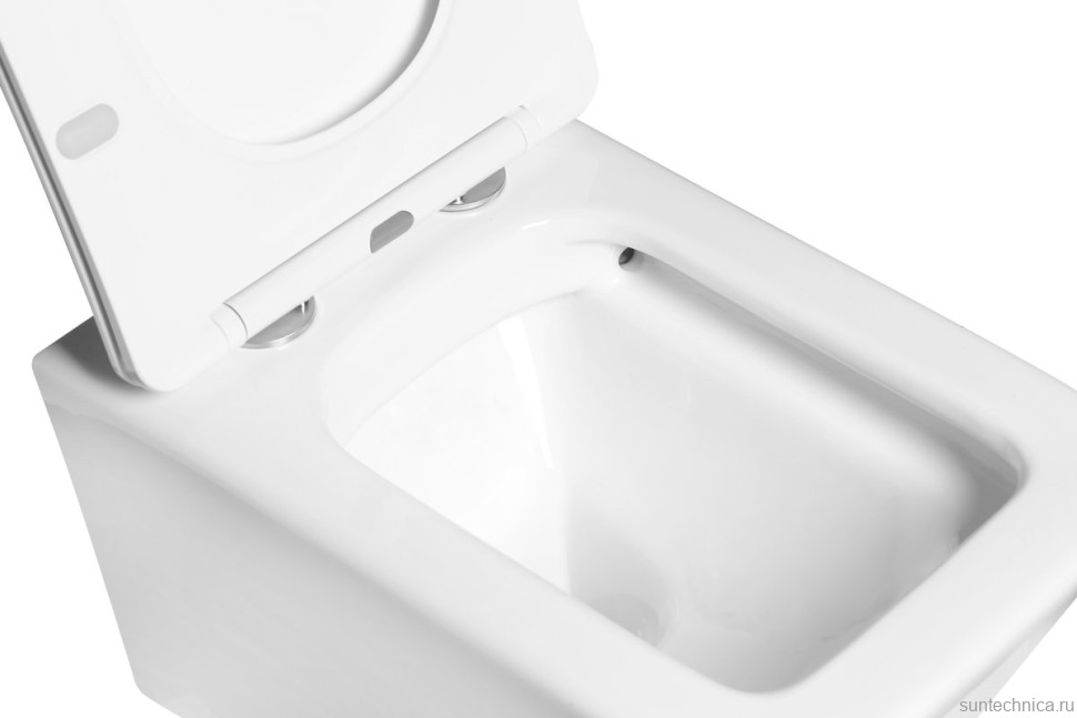 Унитаз подвесной SantiLine SL-5007 безободковый, с микролифтом