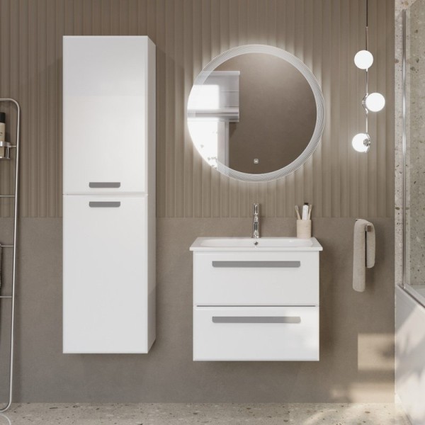 Мебель для ванной комнаты Cezares Eco Cer 60 ручки серые, bianco opaco