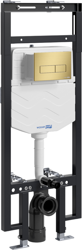 Система инсталляции для унитазов Wasserkraft Dinkel 58TLT.010.ME.MG03 с кнопкой смыва матовое золото