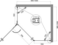 Душевой уголок BelBagno Kraft P-1-100-C-Cr L