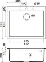 Мойка кухонная Omoikiri Bosen 61A-GB графит