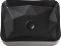 Тумба с раковиной Orange Line 100 подвесная, 2 ящика, матовая черная с раковиной B02-460MB