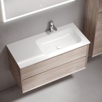 Тумба с раковиной Sancos Marmi 2.0 100 R дуб галифакс натуральный