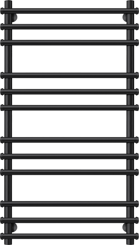 Полотенцесушитель водяной Secado Турин Плюс 100x55 см, матовый черный, лесенка