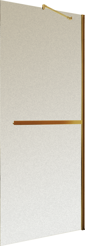Душевая перегородка Maybahglass MGD-1463-3ш 99 см, профиль золото, стекло сатин