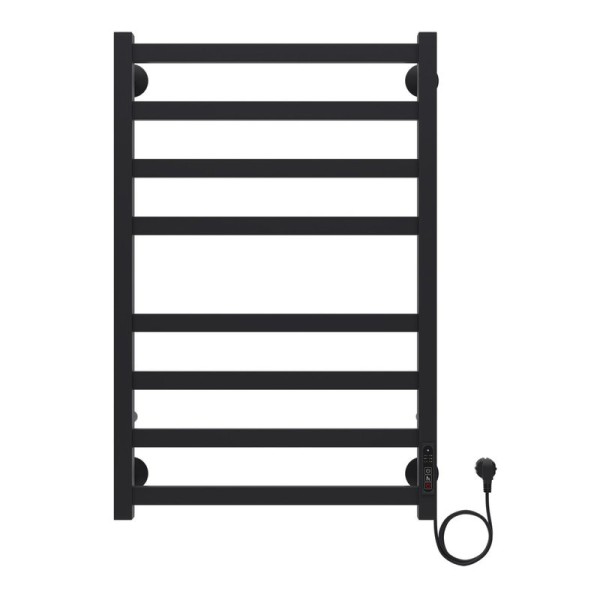 Полотенцесушитель Azario PALERMO 500/800 электрический ЧЕРНЫЙ R 8 пер.