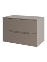 Тумба с раковиной Orange Line 80 подвесная, 2 ящика, матовый латте с раковиной B05-520W