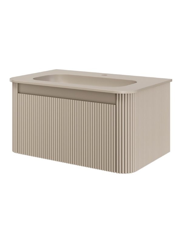 Тумба с раковиной Armadi Art Voi 80 подвесная, рифленая, daphne