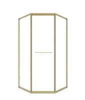 Душевой уголок Timo TTSS-100/17C-8L 100x100 см, профиль матовое золото, стекло прозрачное