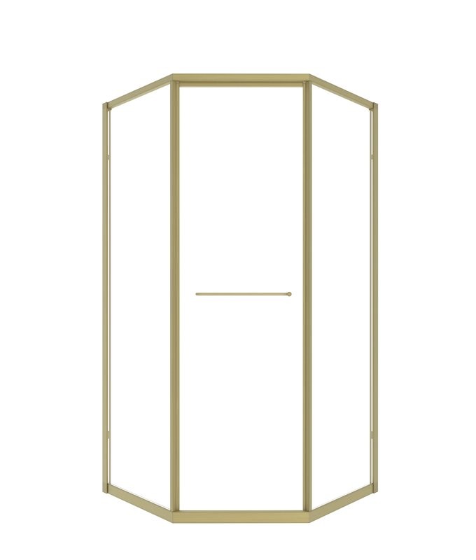 Душевой уголок Timo TTSS-100/17C-8L 100x100 см, профиль матовое золото, стекло прозрачное