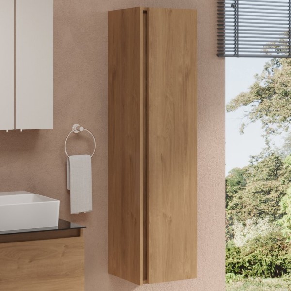 Шкаф пенал для ванной VitrA Nuo 35 золотой дуб