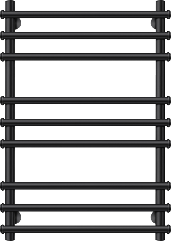 Полотенцесушитель электрический Secado Турин Плюс 80x55 см, подключение справа, матовый черный, лесенка