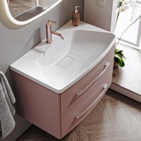 Тумба с раковиной Aqwella 5 stars Neringa 80 подвесная, пепельная роза