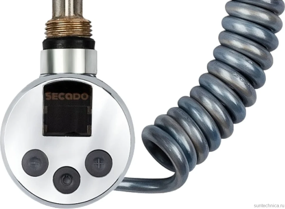 Полотенцесушитель электрический Secado Корато 3 L 85x55 см, подключение слева, хром, лесенка