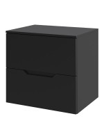 Тумба под раковину со столешницей Orange Line 60 подвесная, 2 ящика, матовая черная