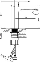 Смеситель для раковины AltroBagno Lamberto AltroBagnoLamberto0124MB матовый черный