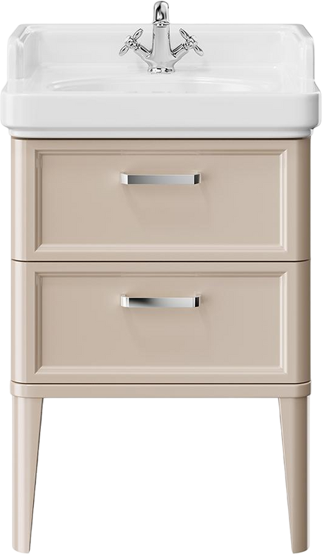 Тумба с раковиной KERAMA MARAZZI Pompei 60 с 2 ящиками, камео бежевая