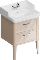 Тумба с раковиной KERAMA MARAZZI Pompei 60 с 2 ящиками, камео бежевая