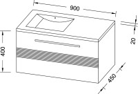 Тумба под раковину Sanvit Соната 1-90 L белая