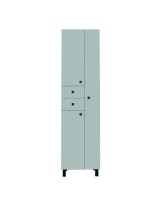 Шкаф-пенал для ванной Runo Эконом мебель 50 R бирюзовый