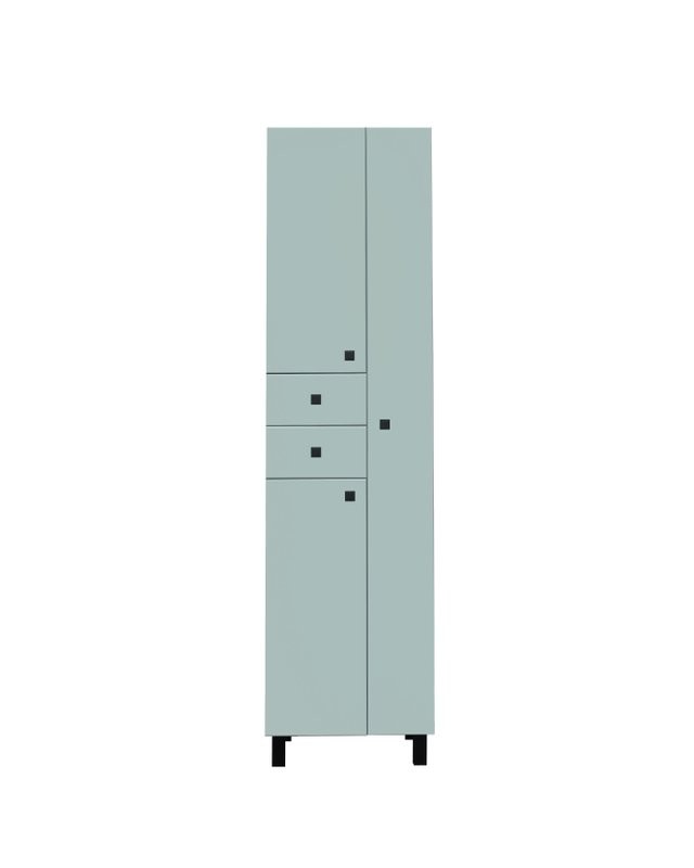 Шкаф-пенал для ванной Runo Эконом мебель 50 R бирюзовый