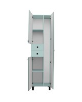 Шкаф-пенал для ванной Runo Эконом мебель 50 R бирюзовый