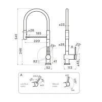 Смеситель для кухни Omoikiri Kanto 2 Plus-SB BN с гибким изливом