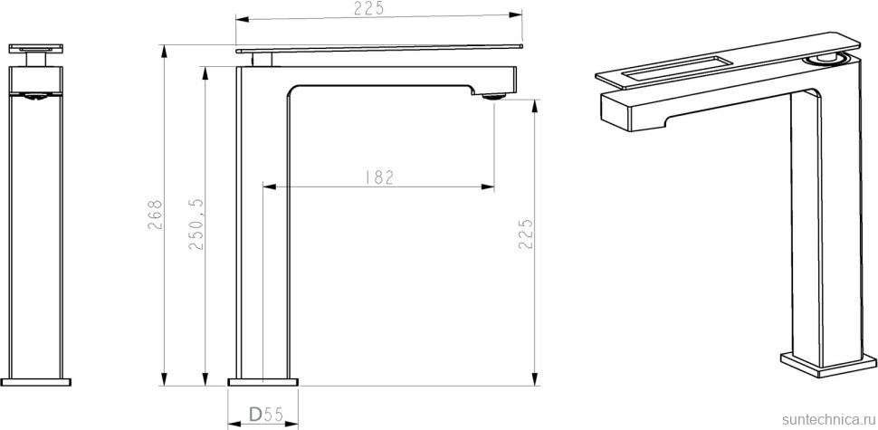 Смеситель для раковины Boheme Q 142-WCR