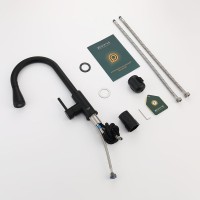 Смеситель для кухни с выдвижным изливом Splenka S203.49.06, черный