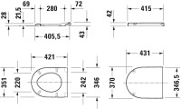 Унитаз подвесной Duravit Starck 3 2527090000 с микролифтом