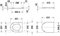 Унитаз подвесной Duravit Starck 3 2527090000 с микролифтом Унитаз подвесной Duravit Starck 3 2527090000 с микролифтом