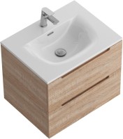 Тумба с раковиной BelBagno Etna 60 rovere bianco, раковина BB-8099-60