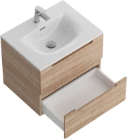 Тумба с раковиной BelBagno Etna 60 rovere bianco, раковина BB-8099-60
