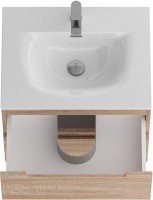 Тумба с раковиной BelBagno Etna 60 rovere bianco, раковина BB-8099-60