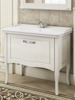 Тумба с раковиной Comforty Павия 100 напольная, белый глянец