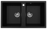 Мойка кухонная Ulgran U-708 344 ультра-черная + дозатор U-02 черный Мойка кухонная Ulgran U-708 344 ультра-черная + дозатор U-02 черный