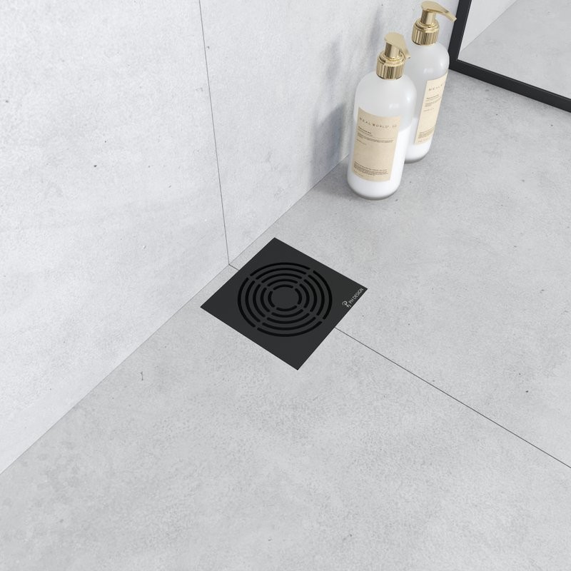 Душевой трап Boheme Smart Design 15x15 см, черный