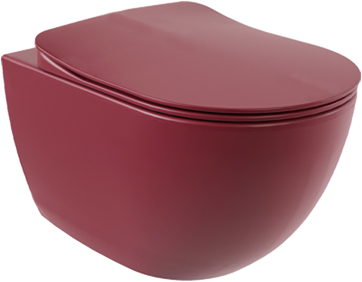 Унитаз подвесной Creavit Free FE322-11BR00E-0000 безободковый, берри