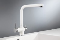 Смеситель для кухни Granula 2305, арктик (белый)