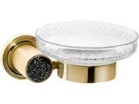 Мыльница Boheme Royal Cristal Black Gold 10923-G-B настенная, золото Мыльница Boheme Royal Cristal Black Gold 10923-G-B настенная, золото