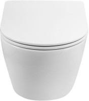 Унитаз подвесной Art&Max Sanremo AM026CHR/SC безободковый, с микролифтом, белый