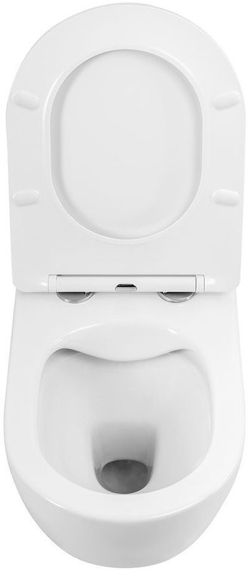 Унитаз подвесной Art&Max Sanremo AM026CHR/SC безободковый, с микролифтом, белый